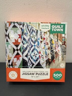 Missouri Star Welcome to Quilt Town USA 500 piece jigsaw puzzle SALE🔴3/$25🔴